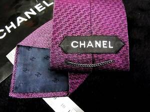 ♪:.*:0692【美品】シャネル【CHANEL】 総ＣＣロゴ柄 ネクタイ★