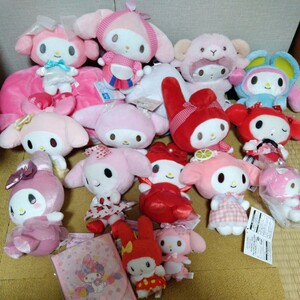  set sale 18 point set My Melody - my mero Sanrio happy lot soft toy mascot tissue cover cutlery set unused 