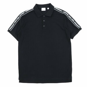  прекрасный товар Burberry Logo лента рубашка-поло с коротким рукавом мужской чёрный S хлопок BURBERRY