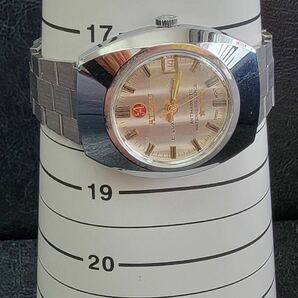 ATEKU 手巻き 3針 デイト 純正ベルト メンズ腕時計 レトロの画像9