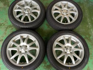 HS15913 Fang １０Ｓ シルバー ハスラー 等 エナセーブ EC300＋ 165/60R15 9.9分山 付き ４．５Ｊ ＋４５ ＰＣＤ１００ ４穴