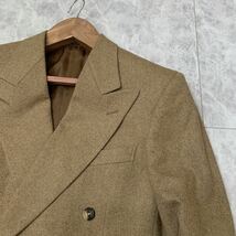 UU ＊ 美品 '高級紳士服' VALENTINO BOUTIQUE バレンティノ 高品質 WOOL & CASHMERE ダブル スーツ 上下 セットアップ size46 メンズ _画像3