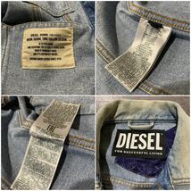 TT ☆ 都会のカジュアルウェア '国内正規品' DIESEL ディーゼル USED加工 デニムジャケット/ジージャン ダメーsize:S メンズ アウター 古着_画像10