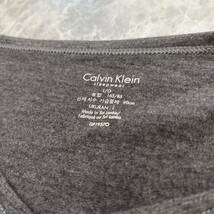 G # 良品 '高級感溢れる'『Calvin Klein カルバンクライン』長袖 ストレッチ素材 Vネック ロング Tシャツ / カットソー L 婦人服 トップス _画像5