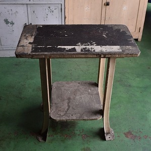 Vintage USA Work Table 'E' 木製 机 テーブル 作業台 ガレージ インダストリアル ワーク 什器 アメリカ アンティーク ヴィンテージ Y-1655