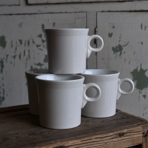 Vintage USA White Mug 'FIESTA' ホワイトマグ フィエスタ マグカップ コップ コーヒー アメリカ アンティーク ヴィンテージ Y-1738