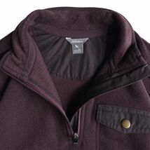 国内正規 Eddie Bauer エディーバウアー 09 0884 ハーフジップ プルオーバー パイル フリース ジャケット アウター L ワインレッド_画像3