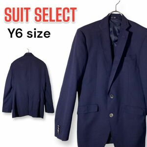 SUIT SELECT スーツセレクト 通年 テーラード ジャケット ブレザー 紺ブレ サイズY6 メンズ ネイビー ウール混