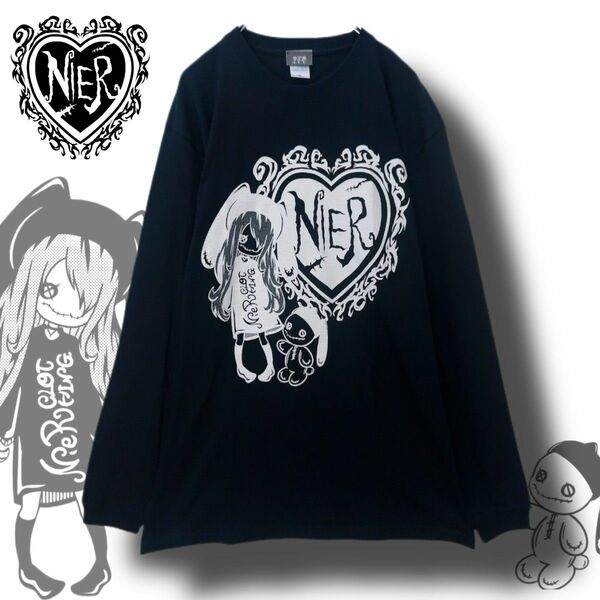 NieR ニーア LONG LENGTH BLACK CUTSEW【ANTIQUE HEART】