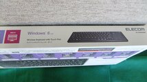 A1139　ELECOM　タッチパット付きワイヤレスキーボード　TK-FDP055BK_画像4