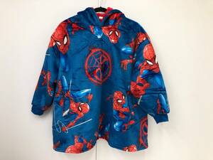 新品！コストコ スパイダーマン パーカー ポンチョ ルームウェア 裏起毛 ONESIZE（4～10歳くらい）