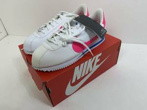 訳あり NIKE CORTEZ BASIC SL(GS) white/pink prime ナイキ コルテッツ ベーシック ガールズ スニーカー レディース ホワイト ピンク