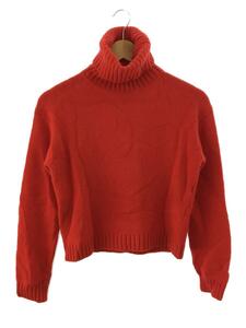 PRADA* sweater ( thin )/36/ wool 70/ cashmere 30/RED/ plain /P26283/ta-toru neck 