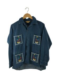 PENNEY’S◆長袖シャツ/-/コットン/IDG/無地/GUATEMALA SHIRT/グアテマラシャツ/色あせ有