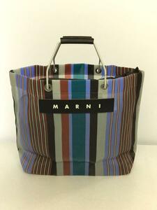 MARNI◆フラワーカフェ/トートバッグ/-/マルチカラー/ストライプ