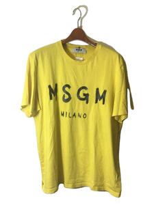 MSGM◆Tシャツ/M/コットン/YLW/プリント/2640MM97