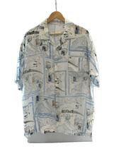 Porter Classic◆ALOHA SHIRT TRAIN/オリエント急行/アロハシャツ/M/レーヨン/ホワイト/総柄_画像1