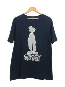 STUSSY◆Tシャツ/M/コットン/NVY/シャドーマン/メキシコ製