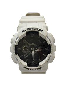 CASIO◆クォーツ腕時計・G-SHOCK/デジアナ/ホワイト