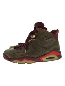 NIKE◆AIR JORDAN 6 RETRO/エアジョーダンレトロ/カーキ/384664-250/27cm/KHK