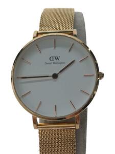 Daniel Wellington◆PETITE MELROSE/クォーツ腕時計/アナログ/ステンレス/WHT/GLD/DW00100163