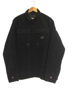 FTC◆CORDUROY FIELD JACKET/コーデュロイジャケット/L/コットン/BLK/無地/