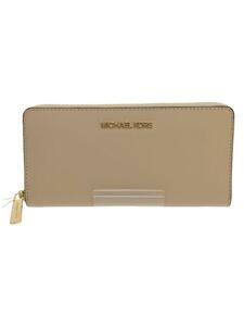 MICHAEL KORS◆マイケルコース/長財布/レザー/BEG/無地/レディース/35H3GTVZ3L