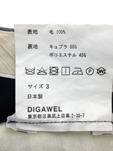 DIGAWEL◆スラックスパンツ/3/ウール/GRY/無地/灰色/グレー/_画像4