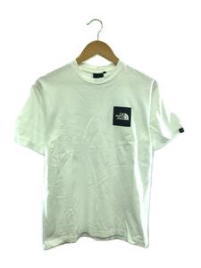 THE NORTH FACE◆S/S BOX LOGO TEE_ショートスリーブボックスロゴティー/S/コットン/WHT/プリント