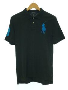 POLO RALPH LAUREN◆ポロラルフローレン/ポロシャツ/L/コットン/BLK/無地