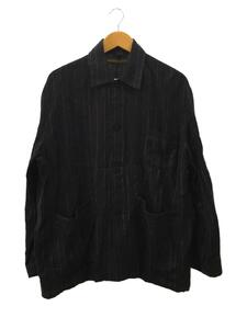 BENCH MARKING SHIRT/カバーオール/M/リネン/BLK/ストライプ/BEN-14003