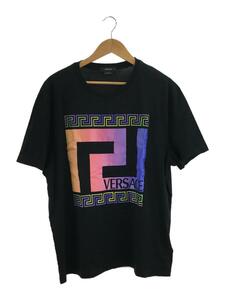 VERSACE◆Tシャツ/XL/コットン/BLK