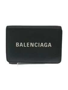 BALENCIAGA◆Everyday Mini Wallet/3つ折り財布/レザー