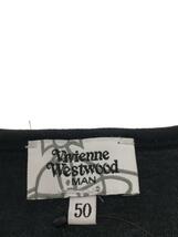 Vivienne Westwood MAN◆パンチウッドラウンドネックTシャツ/50/コットン/BLK/VW-LP-79739_画像3