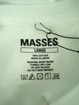 MASSES◆タグ付/23SS/T-SHIRTL/S FLAME/長袖Tシャツ/L/コットン/WHT/無地_画像3