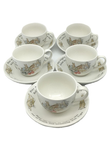 WEDGWOOD◆ウェッジウッド/旧刻印ピーターラビット/コーヒーカップ&ソーサー/5客セット/