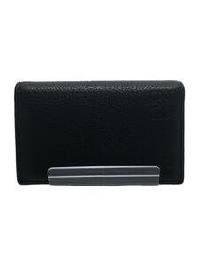 LOEWE◆カードケース/レザー/BLK/メンズ/名刺入れ