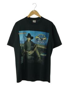 JERZEES◆Tシャツ/L/コットン/BLK/プリント/mark chesnutt/90s/USA製/マークチェスナット/バント