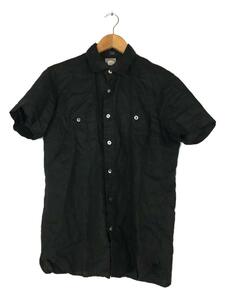 DELUXE(Deluxe Clothing)◆リネンシャツ/半袖シャツ/S/リネン/ブラック