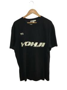 Y-3◆Tシャツ/L/コットン/BLK/プリント/HT4730/U GRAPHIC SS TEE