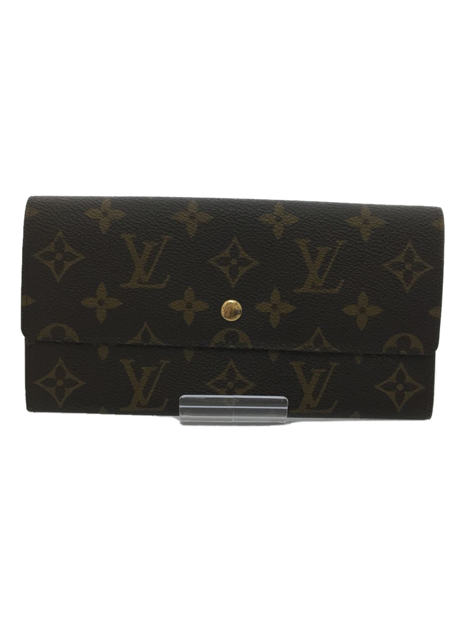 LOUIS VUITTON◇ポシェット・ポルト・モネクレディ_モノグラム_BRW/PVC