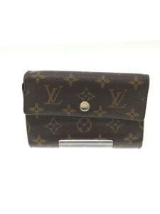 LOUIS VUITTON◆ポルト・フォイユ・アレクサンドラ_モノグラム/PVC/BRW/総柄/型崩れ、擦れ、、剥が