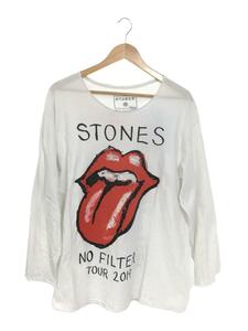 STONES/Rolling Stones/カットオフ/TOUR 2019/長袖Tシャツ/L/コットン/WHT