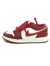 NIKE◆Nike GS Air Jordan 1 Low/22.5cm/553560-607/レッド/内面毛玉有_画像1