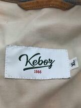 Keboz◆半袖シャツ/XL/コットン/ブラウン/チェックシャツ/212-1027_画像3