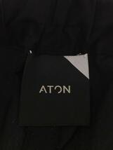 ATON◆リネン混ワイドパンツ/ボトム/1/コットン/BLK/無地/6951674_画像4