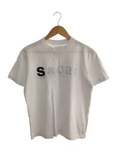 sacai◆フルロゴプリント/Tシャツ/1/コットン/WHT/22-0353S