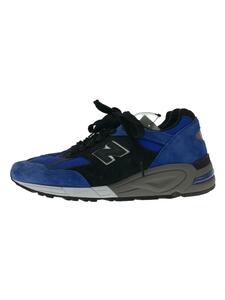 NEW BALANCE◆M990/USA製/ローカットスニーカー/26.5cm/BLU/スウェード/M990PL2