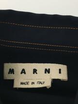 MARNI◆長袖シャツ/44/ウール/NVY/無地_画像3