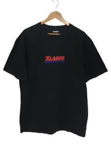 X-LARGE◆ロゴ/フロントプリント/Tシャツ/XL/コットン/BLK/01182105